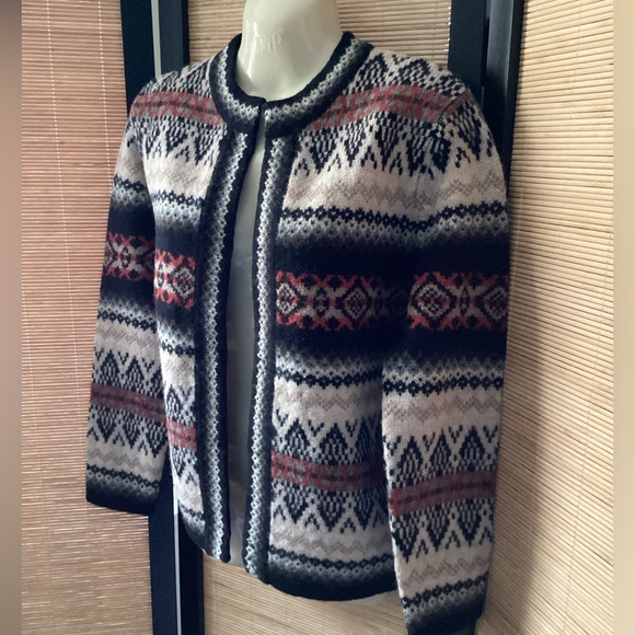 NWT Telluride Clothing Company Fair Isle Knit Cardigan Sz S wool - Picture 2 of 10